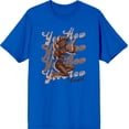 thumbnail image 3 of Yeehaw! Pin Up Cowgirl Adult Royal Blue Crew Neck Short Sleeve Tee-Medium, 3 of 4