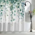 thumbnail image 2 of Green Eucalyptus Leaves Watercolor Shower Curtain for Bathroom, Summer Plant on White Waterproof Shower Curtains Washable Quick Dry with Hooks Bathtub Curtains 36x72IN, 2 of 9