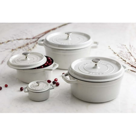 Staub - Cast Iron 5.5-qt Round Cocotte - White Truffle