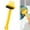 Yellow, variant on 2-in-1 Hair Brush Cleaner Tool, Effortlessly Removes Hair & Dust from Combs, Mini Cleaning Rake with Pick & Bristles for Home and Salon Use