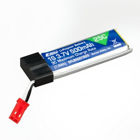 UPC: 0605482083666 | E-flite 500mAh 1S 3.7V 25C LiPo Battery EFLB5001S25 Airplane Batteries