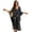 Black - Bird Flower, variant on Cloud Print Kaftan Dresses for Women Ink Wash Painting Printed V-Neck Women's Swimwear Cover Ups Batwing Sleeve Beach Cover up Lightweight Long Coverups Caftan Dress