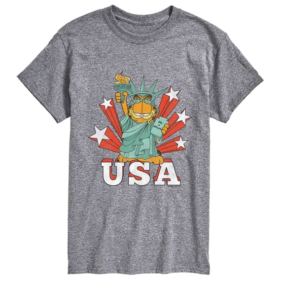 Garfield - USA Statue - Men's Short Sleeve Graphic T-Shirt