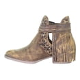 thumbnail image 4 of Circle G by Corral Womens Leopard Fringe Pull On Round Toe Cowboy  Ankle Bo, 4 of 5