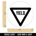 thumbnail image 2 of Yield Sign Self-Inking Rubber Stamp Ink Stamper - Sky Blue Ink - Mini 1/2 Inch, 2 of 7
