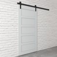 thumbnail image 3 of Urban Woodcraft Soho 5 Panel Solid Wood Barn Door (Grey), 3 of 5