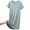 Green, variant on Plus Size Nightgowns for Women Casual Home Leisure Short Sleeve Crewneck Sleep Dress Sleepwear Light Green 3XL