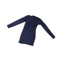 thumbnail image 1 of Ropa femenina a escala 1/6 para figura de acción de 12 pulgadas, traje de manga larga, cuello redondo, vestido ajustado, ropa de moda coleccionable Azul oscuro, 1 of 10