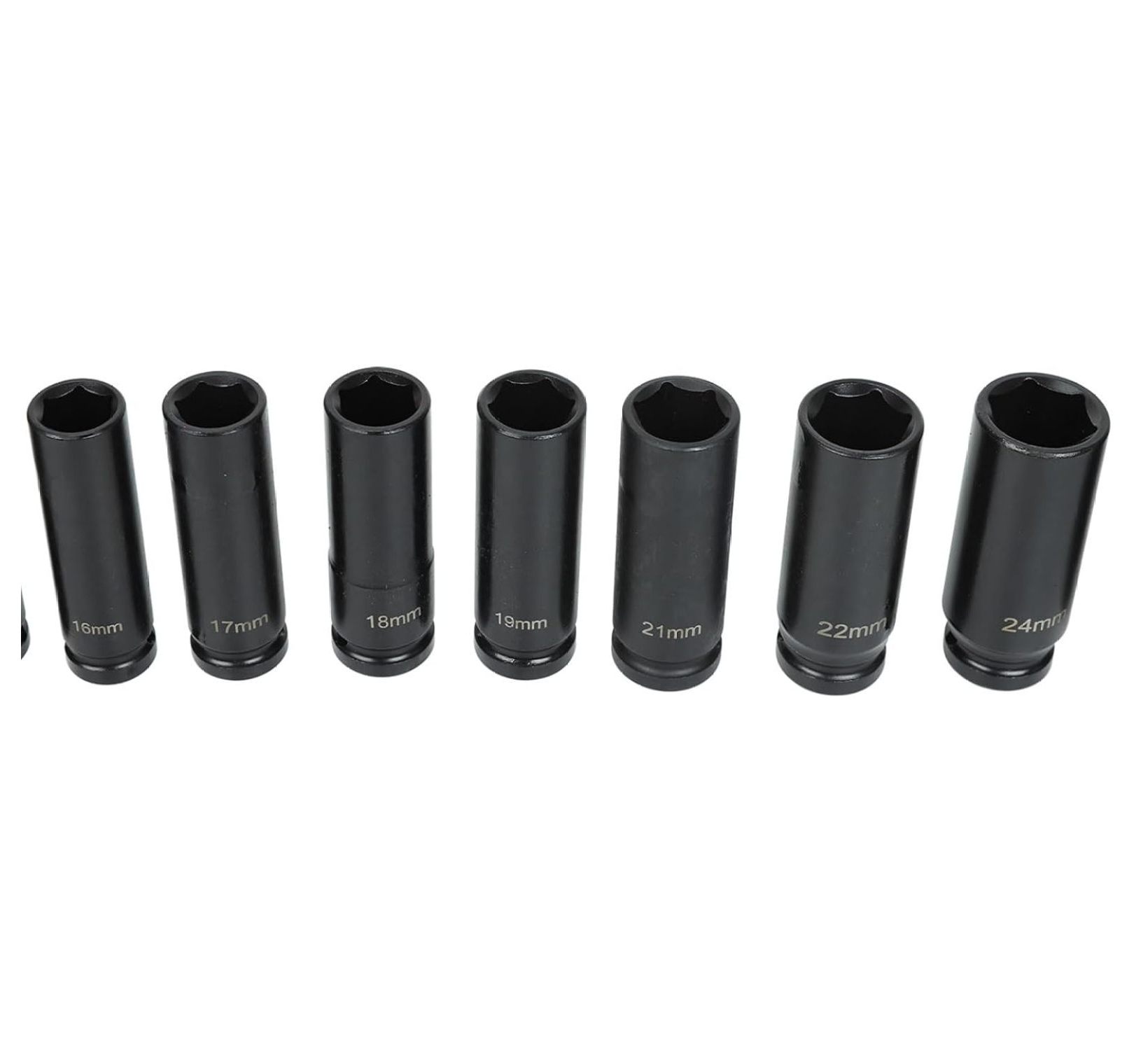 35pcs 1/2" Inch Deep Impact Socket Set Drive 8-32mm Metric Garage Sae With Case - 6 Point - Garage Workshop Car Auto Truck Repair Hand Tools