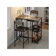 thumbnail image 1 of Bingirl Bar Table Set for 2 with Footrest: Kitchen Dining Table with 2 Upholstered Chairs, Small - Space Counter - Height Barstools, Sturdy, Durable, and Easy to Assemble, 1 of 7
