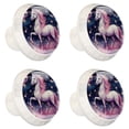 thumbnail image 2 of HemaKayy 4 Pack 1.37" Decorative Cabinet Knobs - Elegant ABS Glass Handles for Home Furniture Decor - Dresser Drawer Door Pulls - Perfect for Kitchen Bedroom - Mysteriou Unicorn, 2 of 8