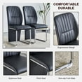 thumbnail image 2 of Sumdeal 63" Modern Dining Table set with bench for 6,Gray Table and Black Bench and Chairs, 2 of 7