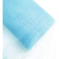 DECORATIVE SILK INC. 54" by 40 Yards (120 ft) Fabric Tulle Bolt Craft and Party for Wedding and Decoration ( BABY BLUE )