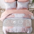 thumbnail image 2 of Davulos Floral Comforter Set Queen,7 Piece Bed in a Bag Flower Comforter with Sheet Pink Bedding Set, 2 of 8