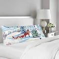 thumbnail image 2 of ABPHOTO Watercolor Landscape Winter Forest Birch Shrubs Snowdrifts Fox Body Pillow Covers Case Pillowcase 20x60 inch Couch, 2 of 2