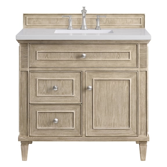 James Martin Vanities 424-V36-3Wz Lorelai 36" Single Basin Wood Vanity Set - Whitewashed
