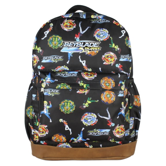 Beyblade Burst Spinner Top Allover Characters Anime Pattern School Book Bag Backpack 16"