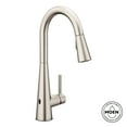 thumbnail image 2 of Moen 7864EWBLS Sleek Motionsense Wave Sensor Touchless One-Handle High Arc Pulldown Modern Kitchen Faucet Featuring Power Clean, Black Stainless, 2 of 7