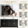 Bathroom Mirror 60"x 40" Anti-Fog Dimmable Led Lighted Wall Mirror with ...
