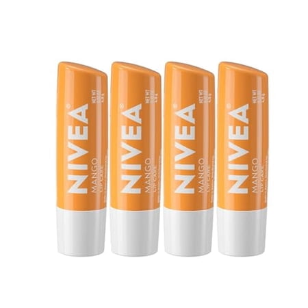 NIVEA Mango Lip Care, 0.17 oz, Pack of 4