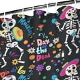 thumbnail image 3 of Day Of the Dead Halloween Pattern Shower Curtain 36"x72" ,Bathroom Decorative Shower Curtains Set with 12 Hooks,Modern Waterproof Washable Shower Curtain, 3 of 6
