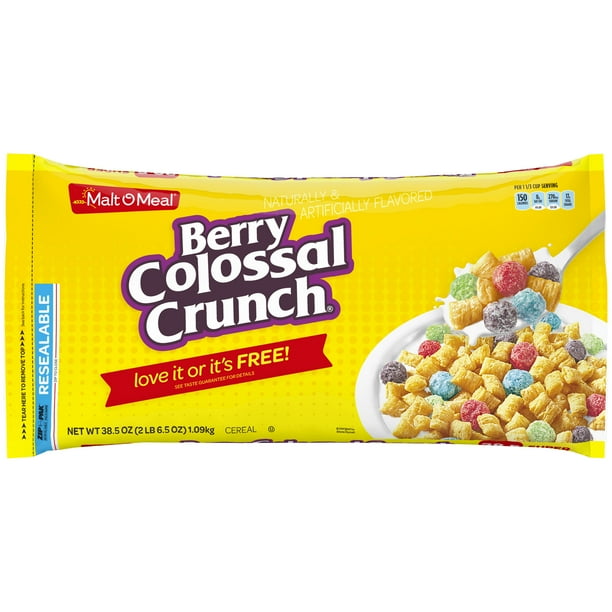 Malt O Meal Berry Colossal Crunch Breakfast Cereal Bagged Cereal 38 5 Ounce 1 Count Walmart Com Walmart Com