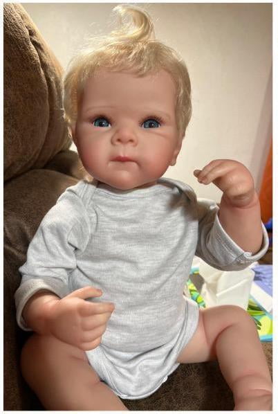 Reborn Baby Dolls Boy - 18-inch Newborn Baby Realistic Dolls with Soft Cloth Body Lifelike Reborn Baby Dolls Birthday Gift for Kids Age 3+