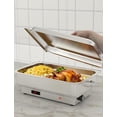 thumbnail image 6 of RIEDHOFF 9QT Stainless Steel Chafing Dish with Water Pan, Food Pan, Lid, and Accessories, Silver, 6 of 7
