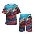 thumbnail image 1 of Balery Colorful Ocean Sea Turtle Conjunto de Pijama Infantil de Manga Corta con Estampado – Ropa de Dormir de Algodón Suave-3X-Large, 1 of 6
