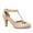 Nude Patent, variant on Kimmy-36 Nude Pu T-Strap Fashion Mid Heel Ankle Strap Dress Pumps