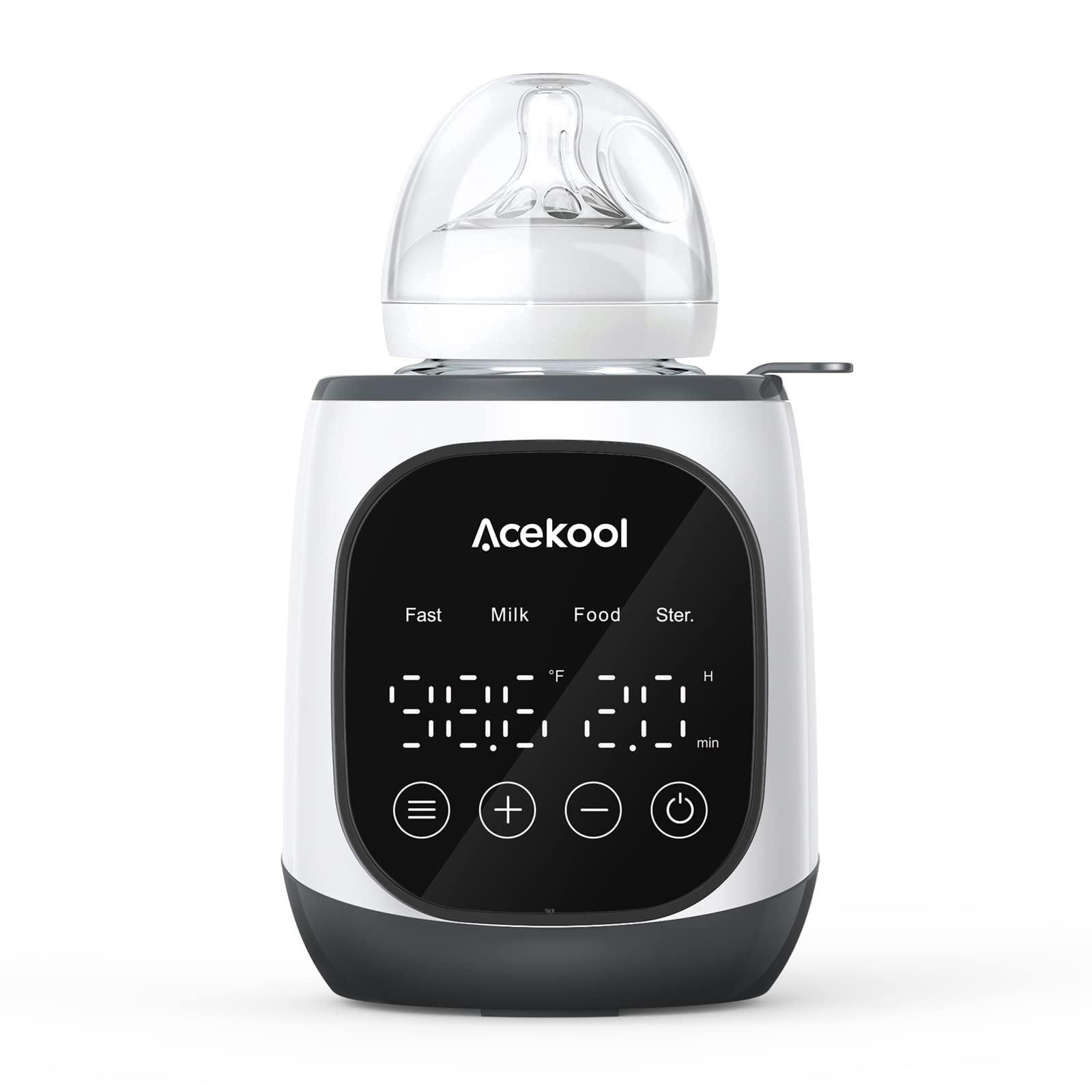 Acekool Baby Bottle Warmer, 5-in-1 Fast Milk Warmer with LCD Display, Timer, Temperature Control