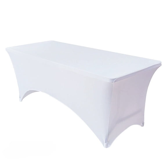 Table Cloth for Rectangular Fitted Events Stretch Black Table Covers Washable Spandex Tablecloth Protector for Party, Wedding, Cocktail, Banquet, Festival