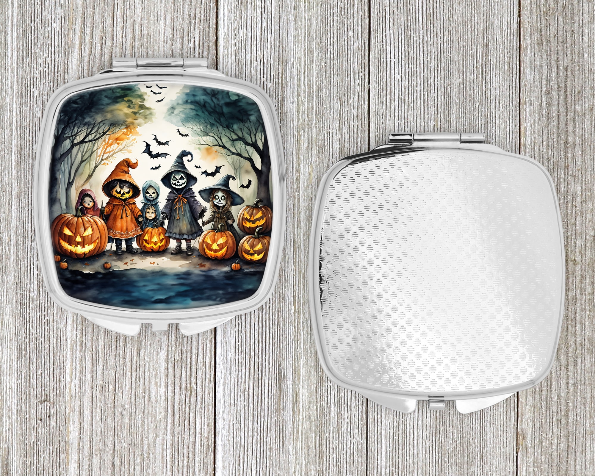 Trick or Treaters Spooky Halloween Compact Mirror 2.75 in x 3 in