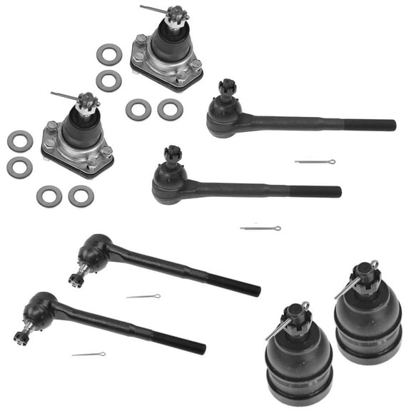 TRQ Steering Suspension Kit Set of 8 Ball Joints Tie Rods for Chevy GMC Buick PSA59139