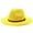 Yellow, variant on Sun Hats for Women Summer Wide Brim UV UPF 50+ Panama Fedora Foldable Packable Straw Beach Hat