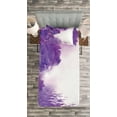 thumbnail image 3 of Ambesonne Flower Quilted Bedspread Set 2 Pcs, Iris Petals, Twin Size, Violet White, 3 of 3