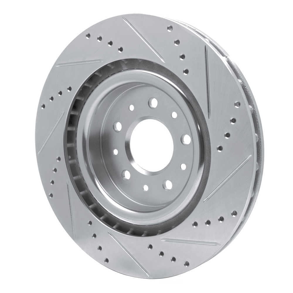 Dynamic Friction Company 631-20016L DFC Brake Rotor - Drilled And Slotted - Silver