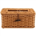 thumbnail image 2 of Cubierta de Caja de PañUelos Rectangular de RatáN, Soporte para PañUelos Tejido Bohemio, Dispensador de PañUelos de Granja Vintage para el Hogar, 2 of 5
