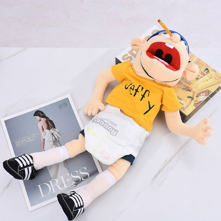 60cm Large Jeffy Hand Puppet Plush Doll Stuffed Toy Figure Kids