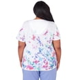 thumbnail image 2 of Alfred Dunner Womens Plus-Size  Butterfly Border Shirt Sleeve Top, 2 of 6