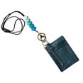 thumbnail image 2 of Aslana Genuine Leather Slim Minimalist Front Pocket Wallets with Metal Chain and Lanyard, Credit Card Holder ID Badge Case, RFID Blocking - Card Holder & Beaded Lanyard, 2 of 8