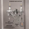 thumbnail image 2 of Arbotante GAMA LUX Ma Theresa 2 Lucues Cromo CLASICO, 2 of 10