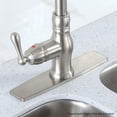 thumbnail image 4 of Luxier DKPL-10B-V 10" Kitchen Sink Faucet Hole Cover Deck Plate Escutcheon Brushed Nickel, 4 of 5