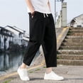 thumbnail image 2 of XINPING Khaki Pants for Men 36x31 Fashion Travel Casual Pants Straight Leg Cotton Loose Fit Summer Beach Yoga Trousers, 2 of 4