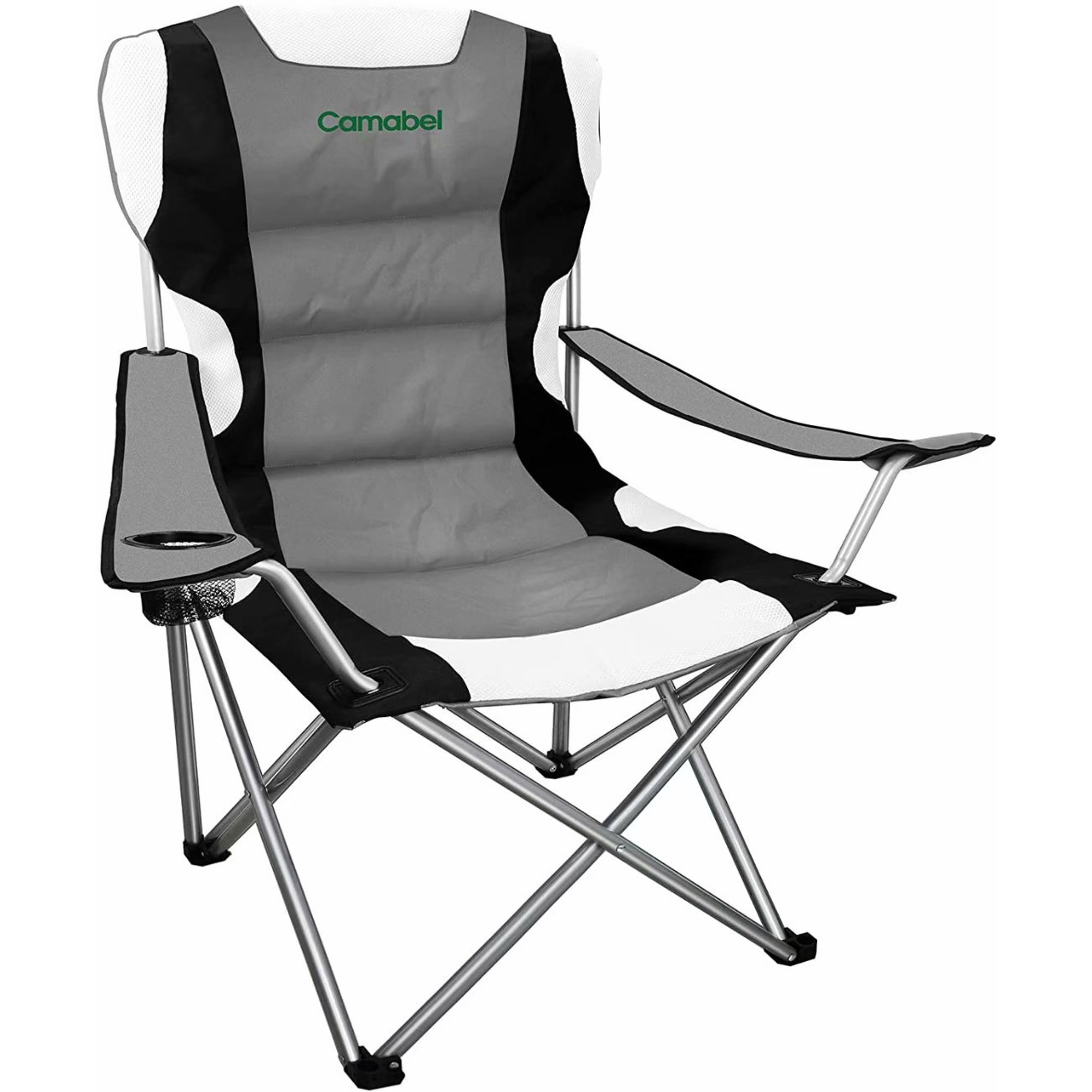 Folding Camping Chairs Outdoor Lawn Chair Padded Foldable Sports Chair Lightweight Fold Up Camp Chairs High Weight Capacity Bag Chairs For Heavy Duty Beach Hiking Fishing Spectator With Cup Holder Walmartcom