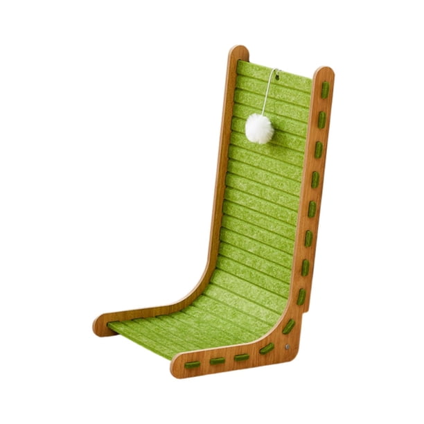 Rascador para gatos en forma de L, cama rascadora, artículos para mascotas, alfombra rascadora verde
