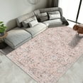 thumbnail image 2 of Hasoo 5' x 7' Area Rug for Living Room Boho Vintage Rug Non Slip Throw Rugs Floral Bedroom Rug, Pink, 2 of 5