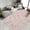 Pink, variant on GlowSol 5' x 7' Vintage Floral Area Rug Machine Washable Distressed Rug Soft Stain-Resistant Accent Rugs for Office, Taupe