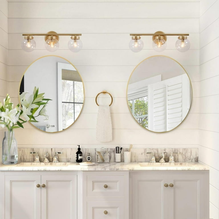 Cionar Mid century Modern Gold Bathroom Vanity Light Globe Wall