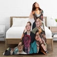 thumbnail image 4 of Blanket Kit Actor Connor Throw Flannel Blankets Warm Soft Cozy Fuzzy Blanket for Bed Sofa Couch Camping Travel Gift Blankets for All Seasons 80"x60", 4 of 6